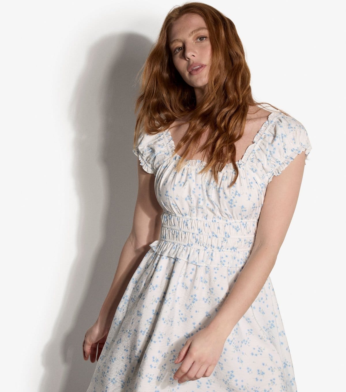 Apricot Women's Cream Floral Print Ruffle Trim Mini Dress Apricot New Look - 4