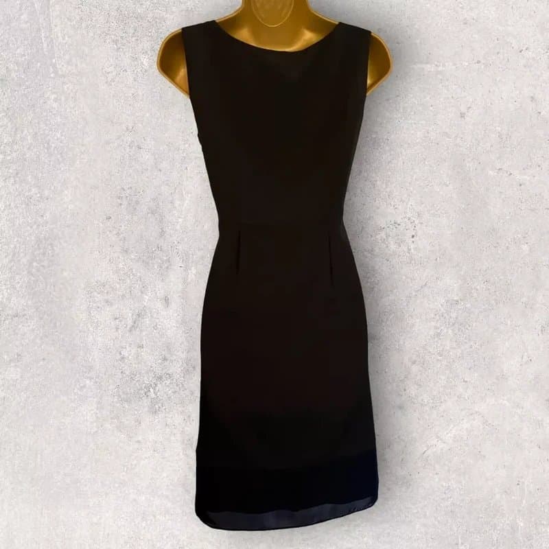 Autograph Marks & Spencer Womens Autograph Black Beaded Evening Midi Dress UK 8