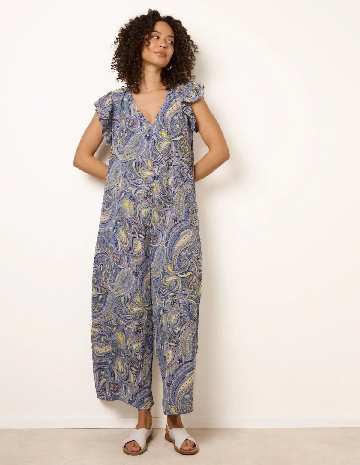 Blue Vanilla Ruffle Detail Jumpsuit - 1