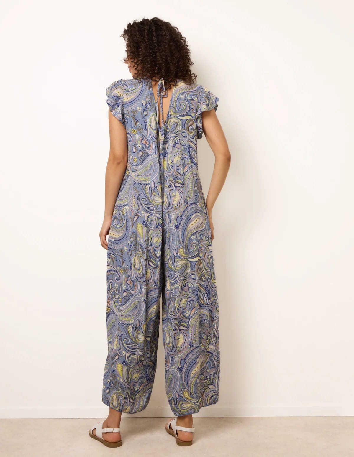 Blue Vanilla Ruffle Detail Jumpsuit - 4