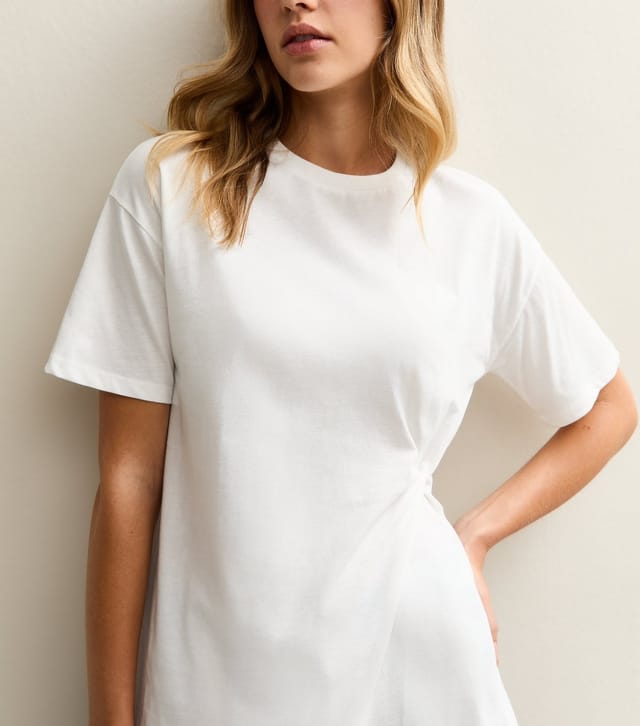 New Look Women's Off White Knot Side Tee New Look - 3