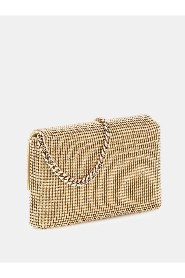 Guess Guess Women's Zalina Flap Clutch Gold - 2