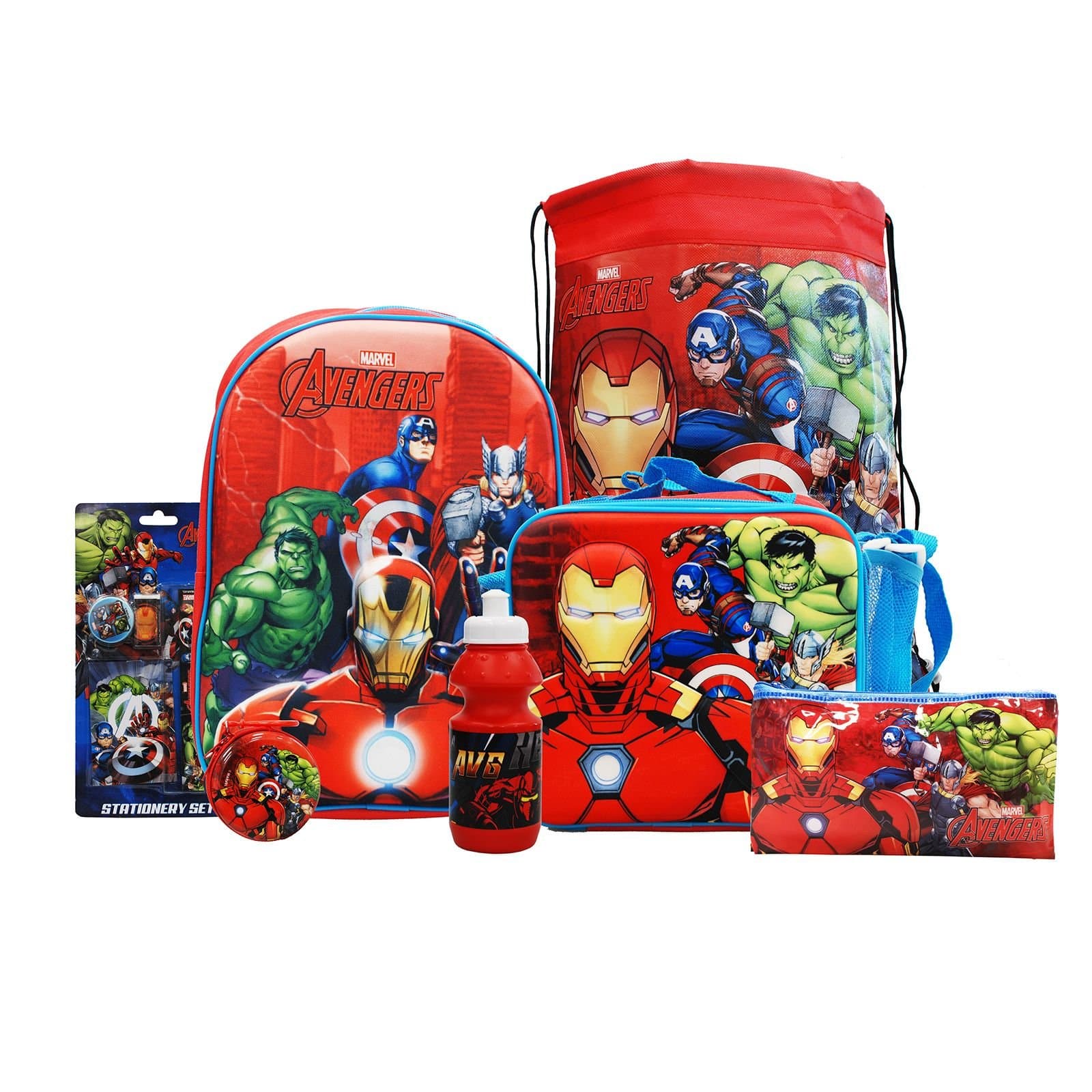 simpa simpa Men's Iron Man 7PC Back to School Bundle