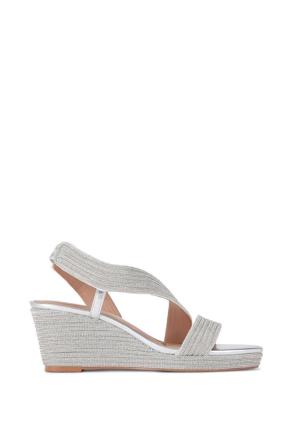 Carvela Carvela Women's 'Gala Wedge Jewel 70' Heels in Silver