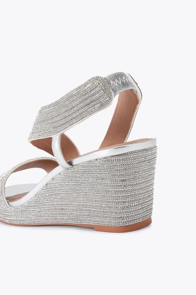 Carvela Carvela Women's 'Gala Wedge Jewel 70' Heels in Silver - 3