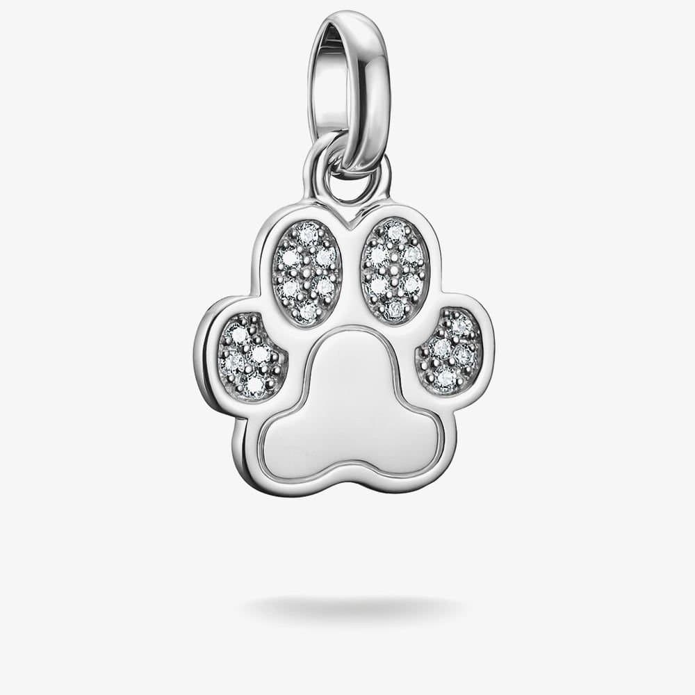 Thomas Sabo THOMAS SABO Women's Charm Club Connect Silver Paw Print Charm CC1259-051-14
