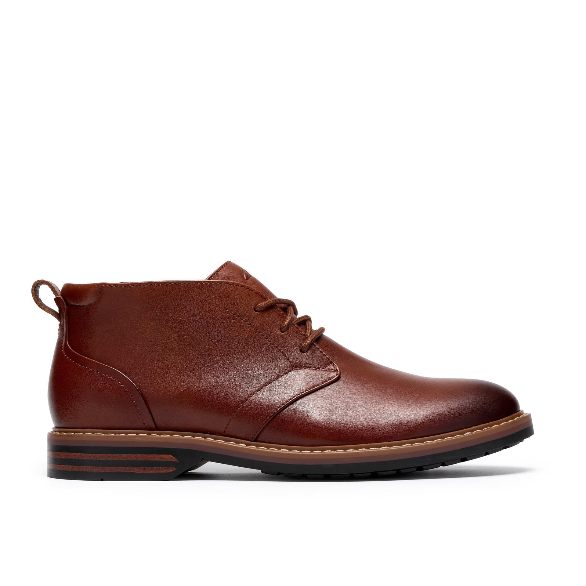 Clarks Clarks Men's Aldwin2 Chukka Tan Leather Ankle Boots, Chukka Boots, Lace Up in Brown