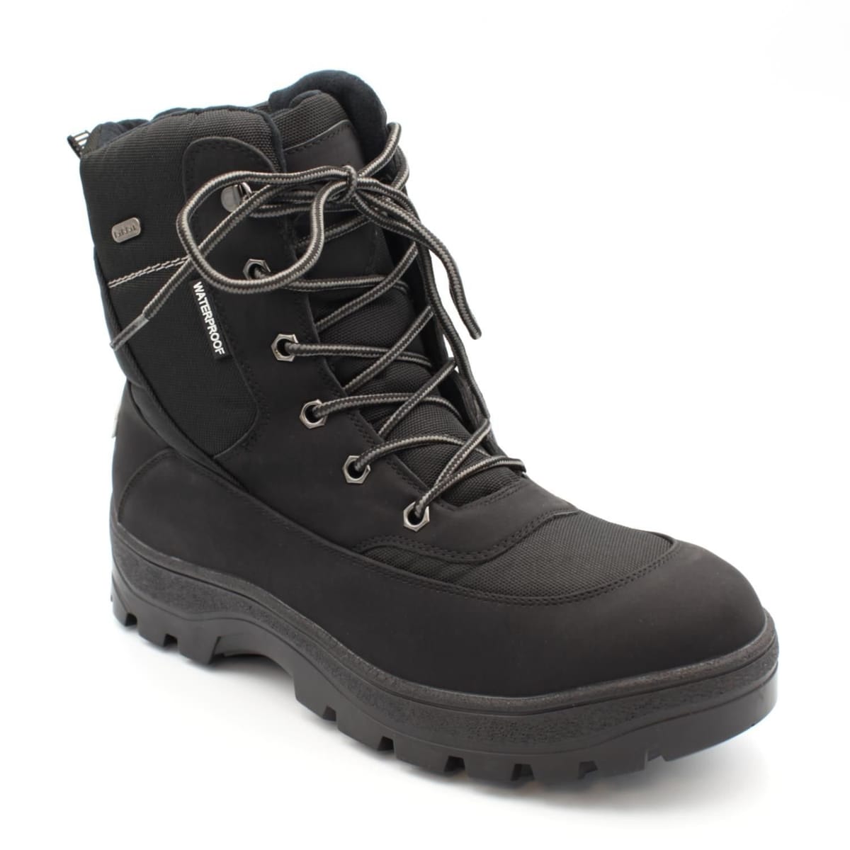 Mammal Mammal 'Keele' Men's Insulated Waterproof Winter Boots with Ice Grips in Black - 1