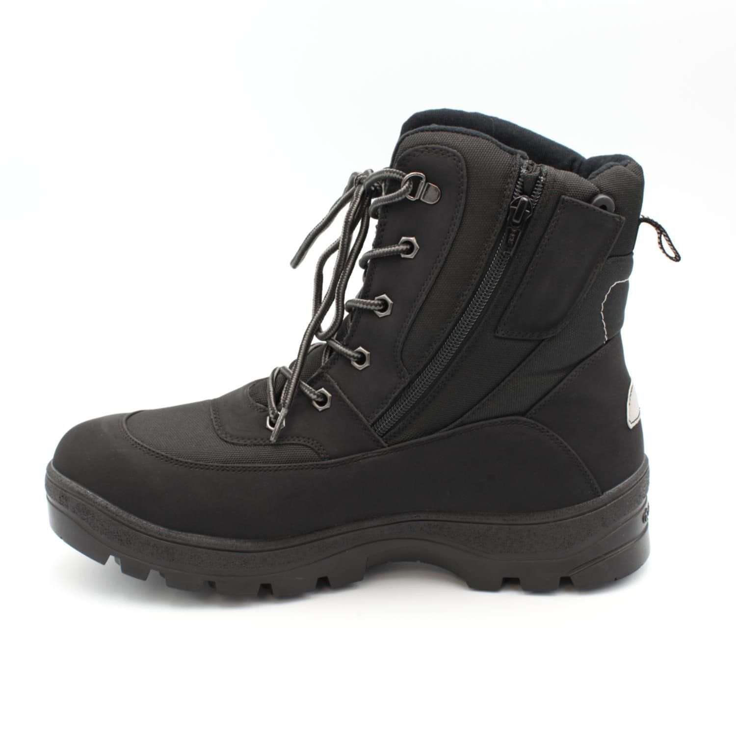 Mammal Mammal 'Keele' Men's Insulated Waterproof Winter Boots with Ice Grips in Black - 4