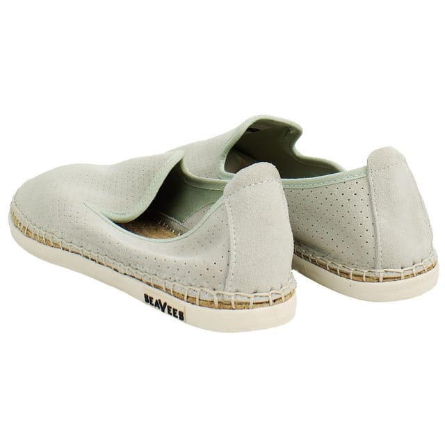 Seavees Seavees Women's Ocean Park Slip-On Green Suede Leather Espadrilles - 2