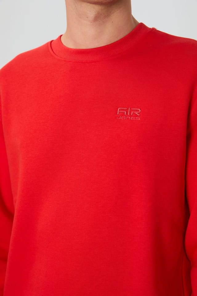 Tommy Life Tommy Life Men's Regular Fit Crew Neck Sweatshirt in Red - 3