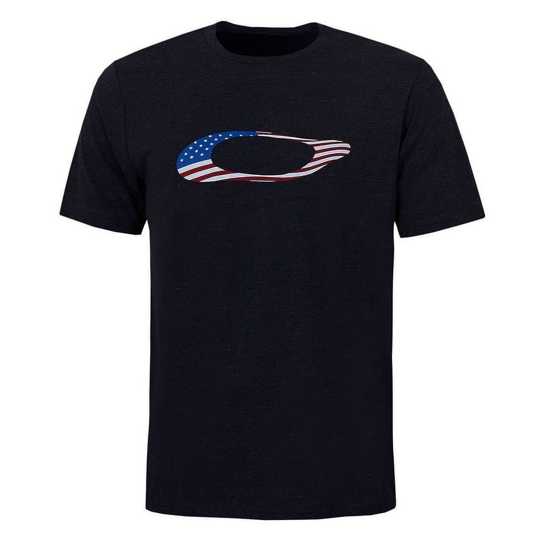 Oakley Oakley Men's Short Sleeve Crew Neck Black Ellipse USA T-Shirt