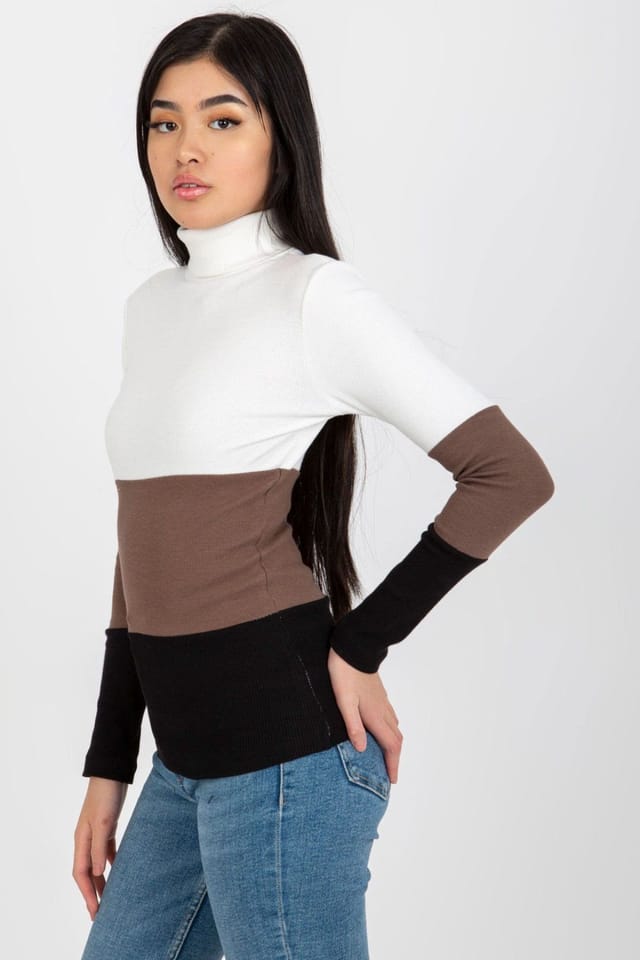 Love Lace Love Lace Women's Ribbed Long Sleeve Turtleneck Sweater Style 175119 in Black - 2