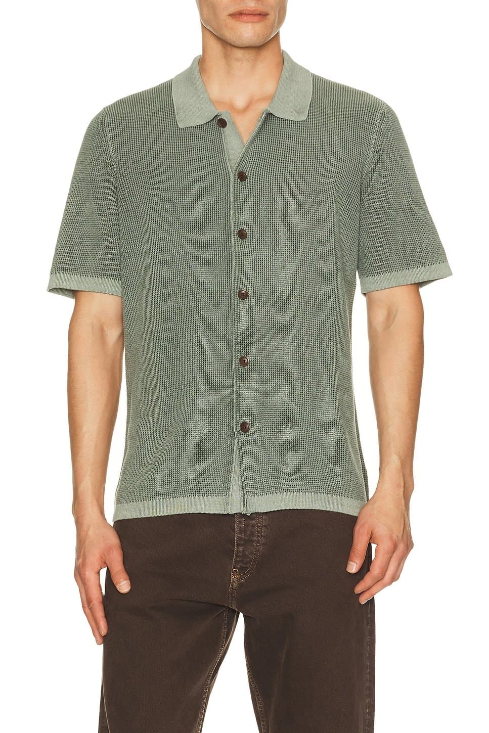 revolve Short Sleeve Sunwashed Knitted Shirt