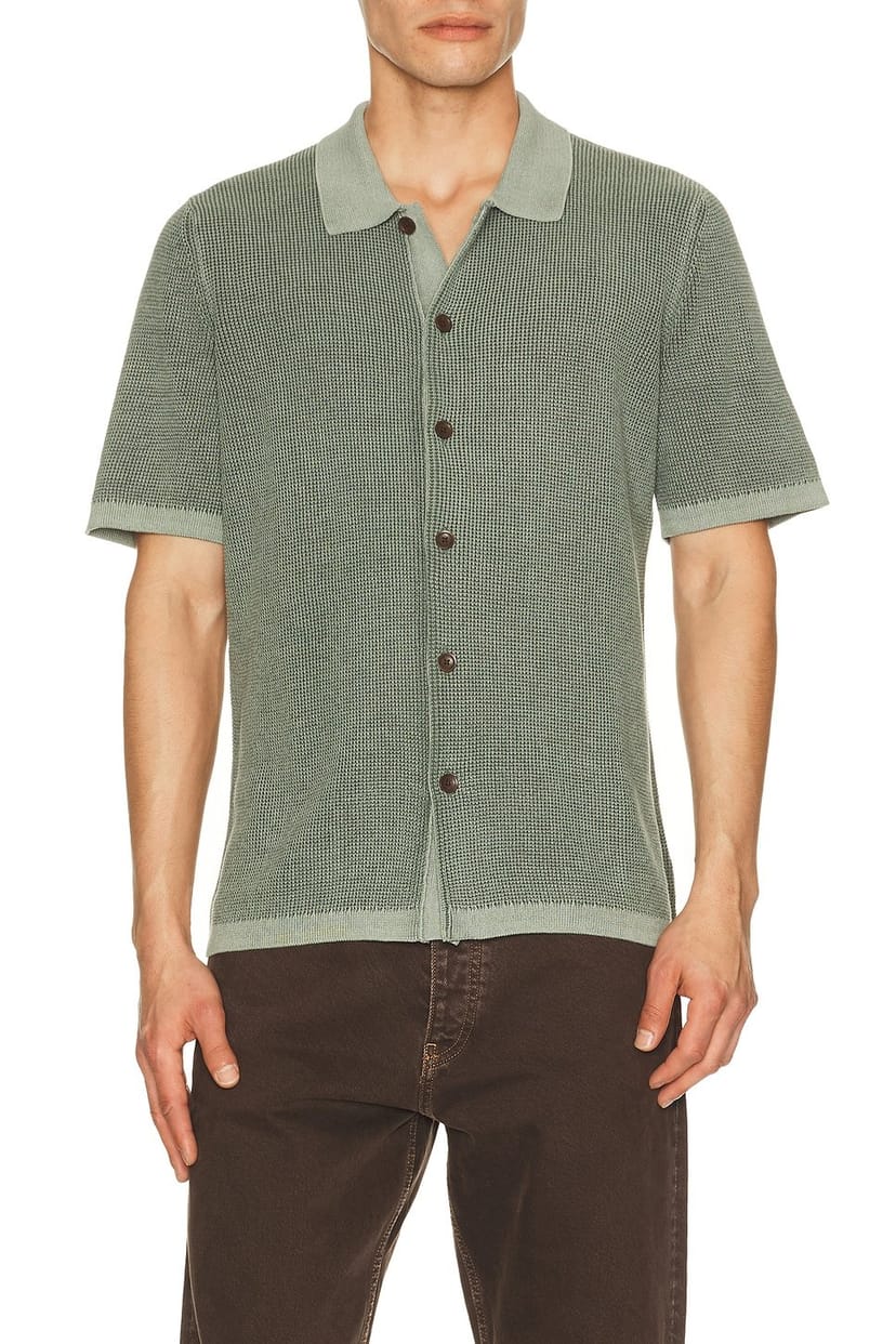revolve Short Sleeve Sunwashed Knitted Shirt - 1
