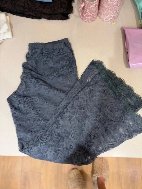 Never Fully Dressed Never fully dressed charcoal lace trousers