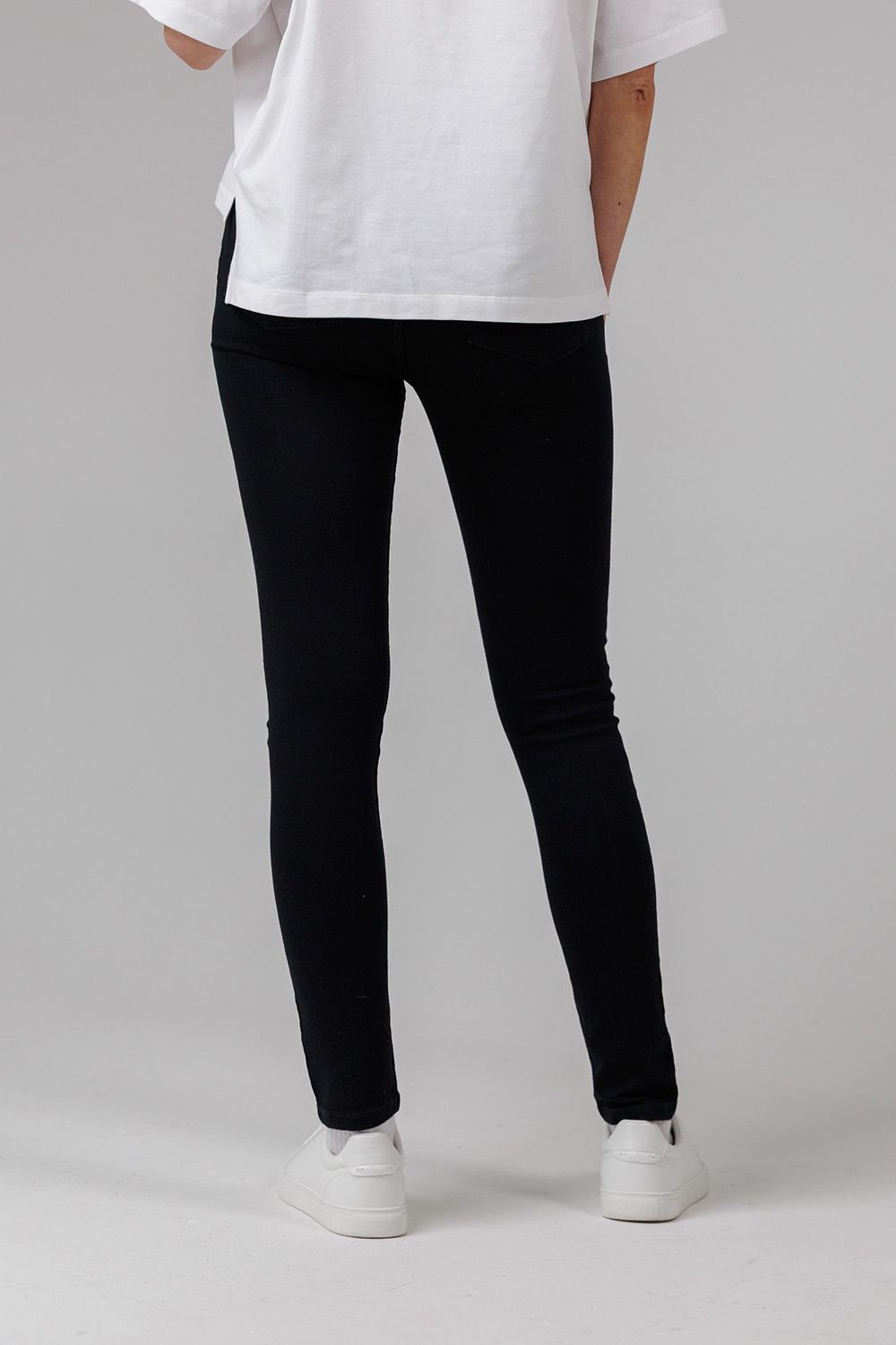 French Connection French Connection Women's Cotton Blend Stretch High Rise Skinny Denim Jeans in Black - 2