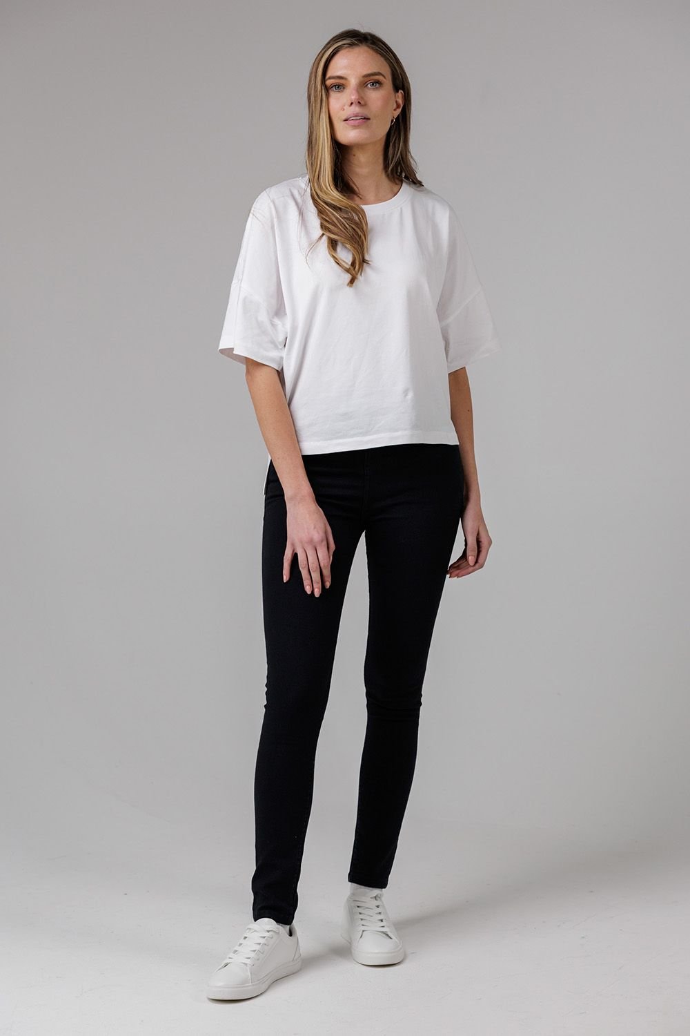 French Connection French Connection Women's Cotton Blend Stretch High Rise Skinny Denim Jeans in Black - 3