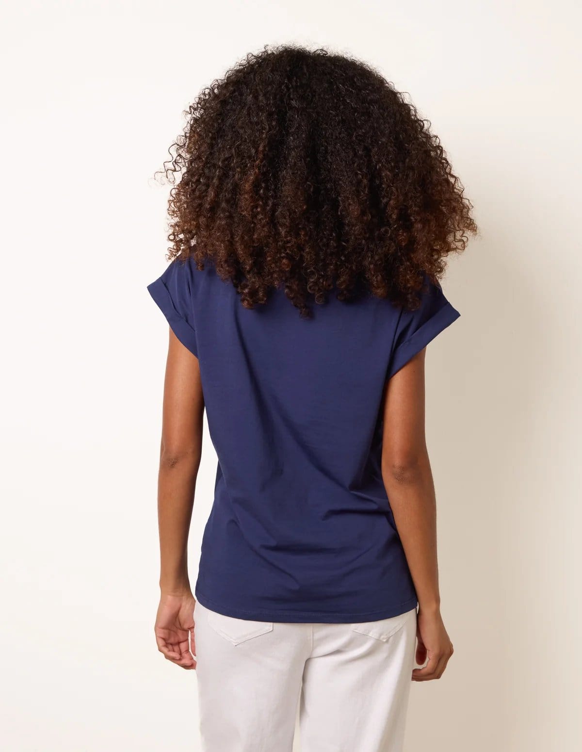 Blue Vanilla T-Shirt With Floral Embroidery - 4