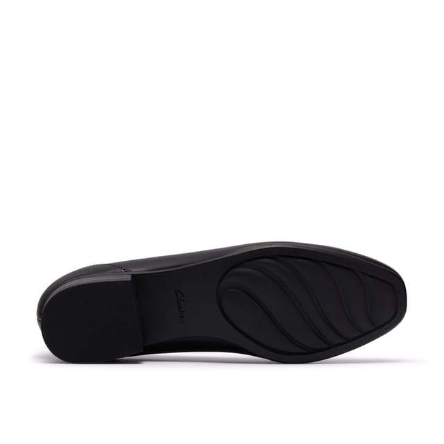 Clarks Clarks Women's Juliet Mia Black Leather Loafers, Slip Ons - 3