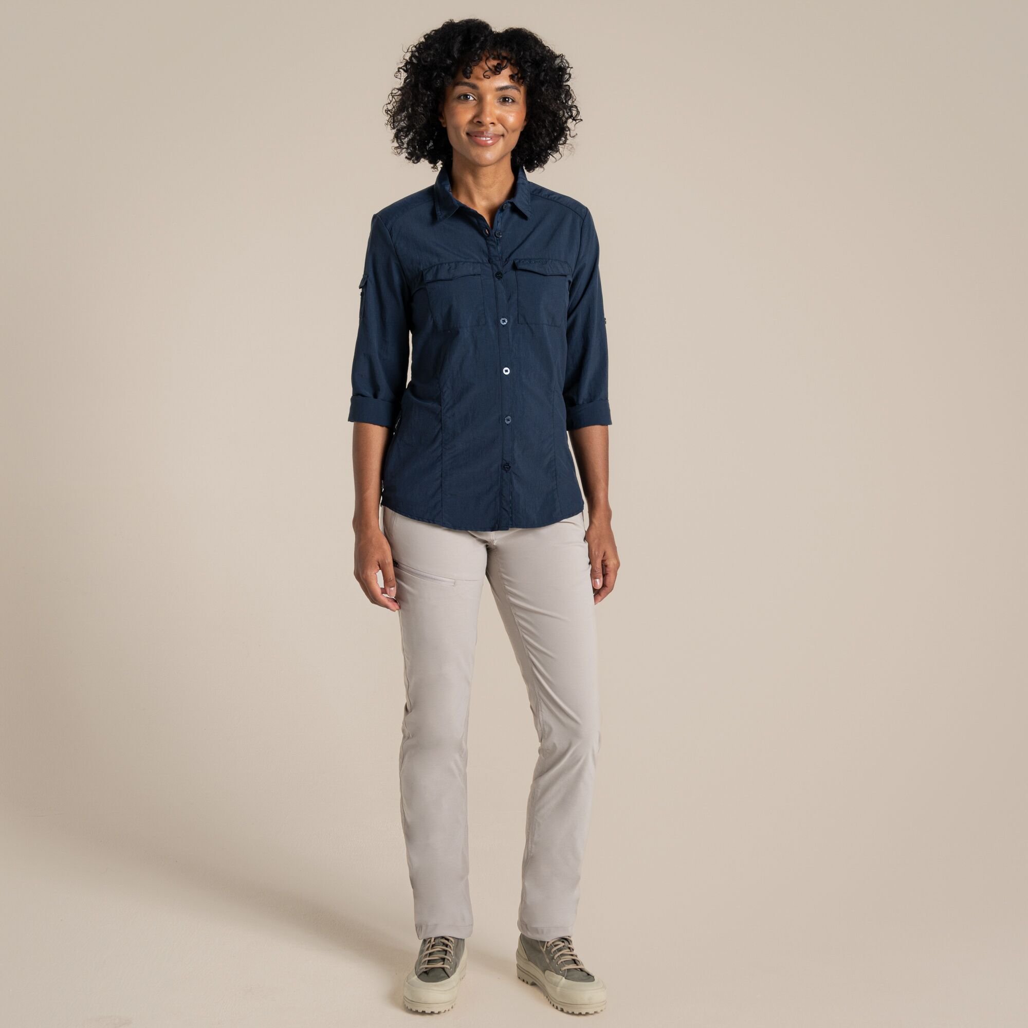 Craghoppers Craghoppers Women's Nosilife Adventure' Long Sleeved Shirt With Insect Repellent Technology in Navy - 3