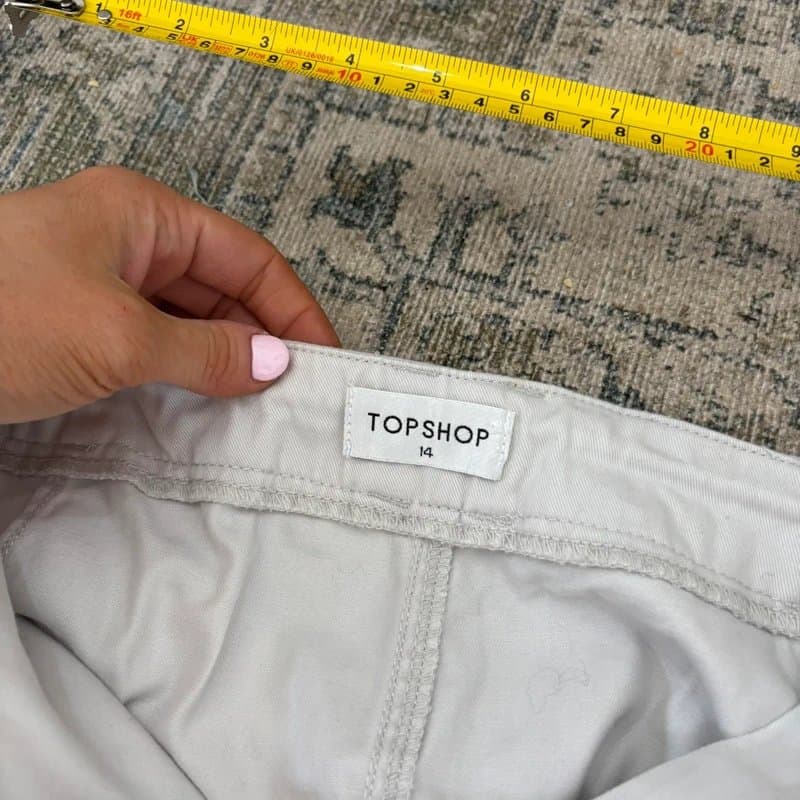 Topshop Y2k moto topshop cargo maxi skirt white / off white grey