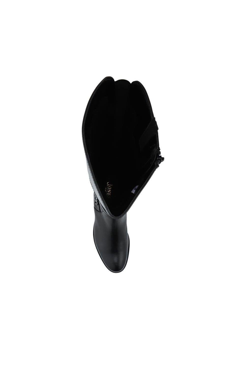 Jones Bootmaker Jones Bootmaker Women's Phoebe Medium Calf-Fit Leather Long Boots in Black - 4