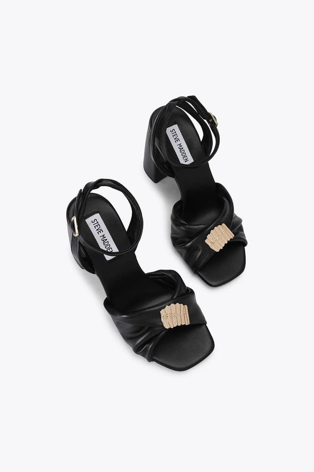 Steve Madden STEVE MADDEN Women's 'Montage Black Leather' Heels - 2