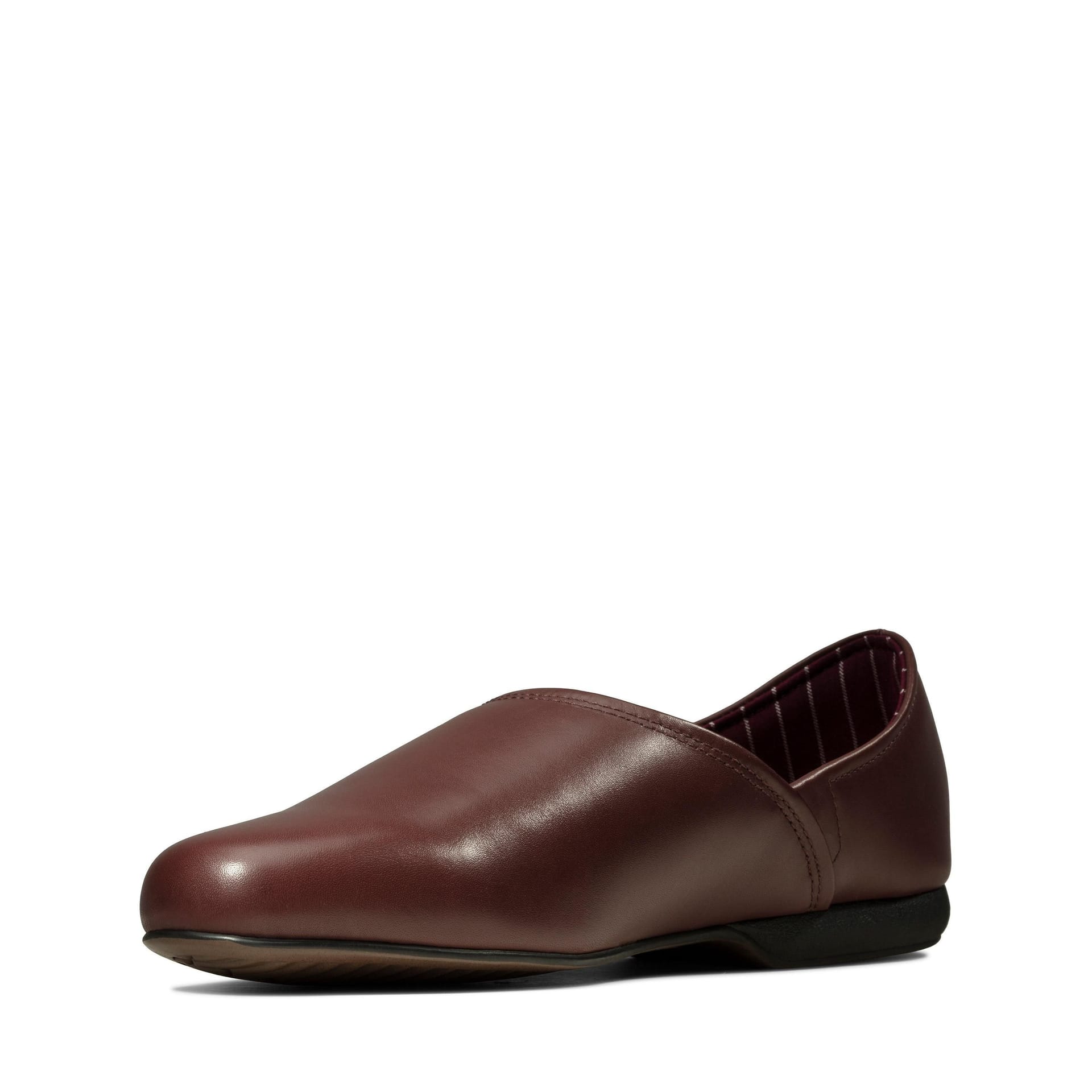 Clarks Clarks Men's Harston Elite Slipper Burgundy Leather Slip Ons, Slippers in Red - 4