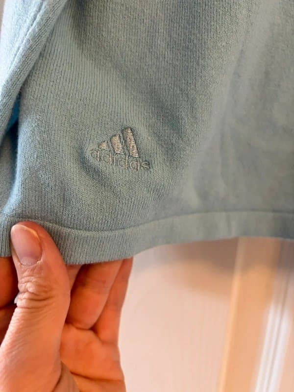 adidas Adidas Light Blue Golf Cardigan Climalite Sporty Knit Size M Golfcore