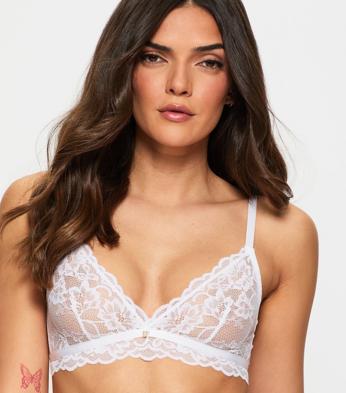Ann Summers Women's White Floral Lace Bralette Ann Summers New Look