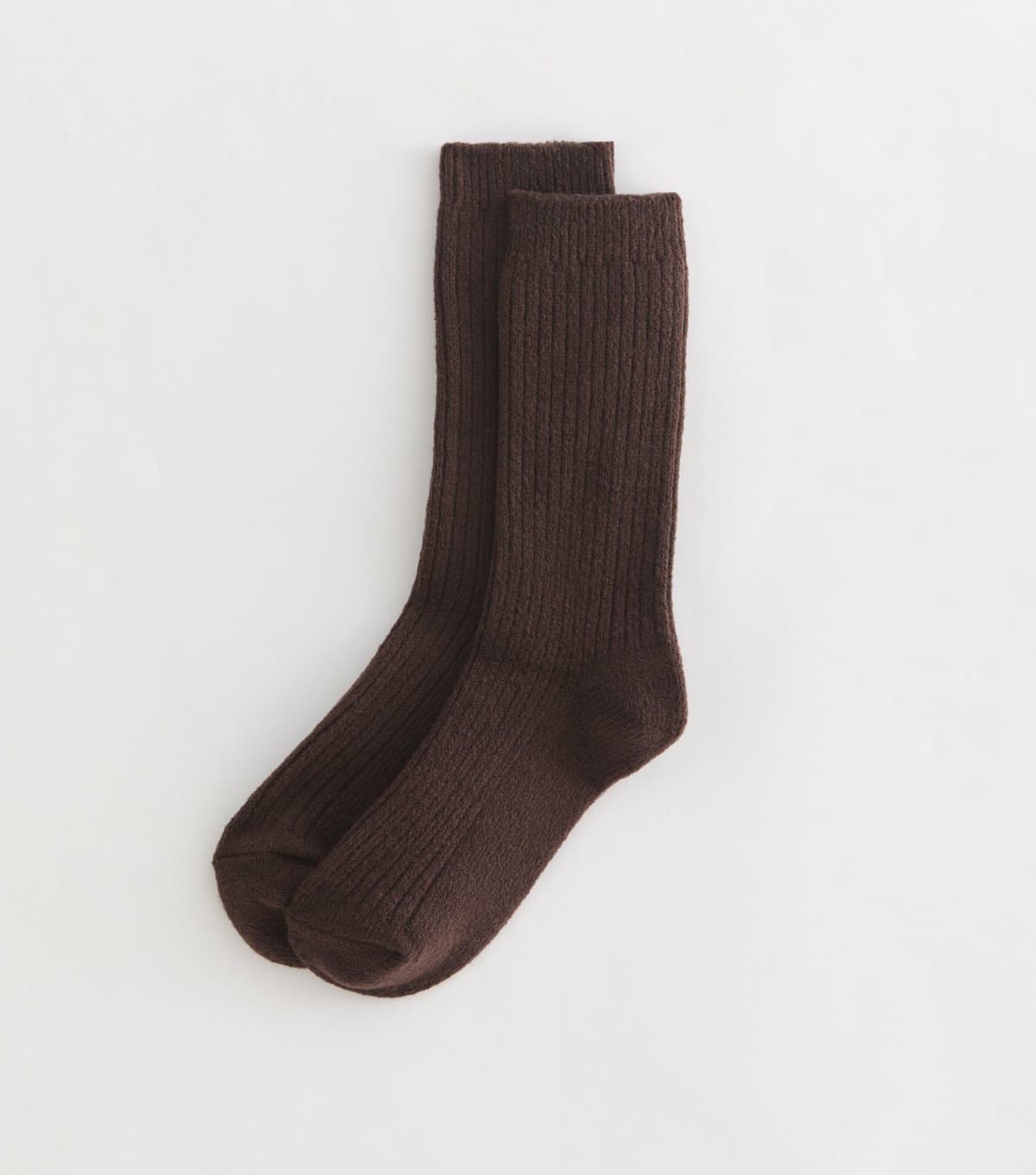 New Look New Look Dark Brown Ribbed Lounge Socks
