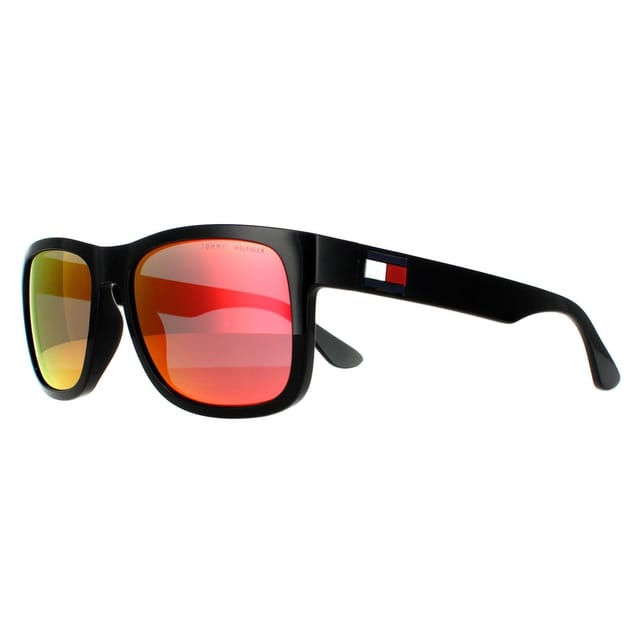 Tommy Hilfiger Tommy Hilfiger Men's Rectangle Black Red Mirror Sunglasses - 2