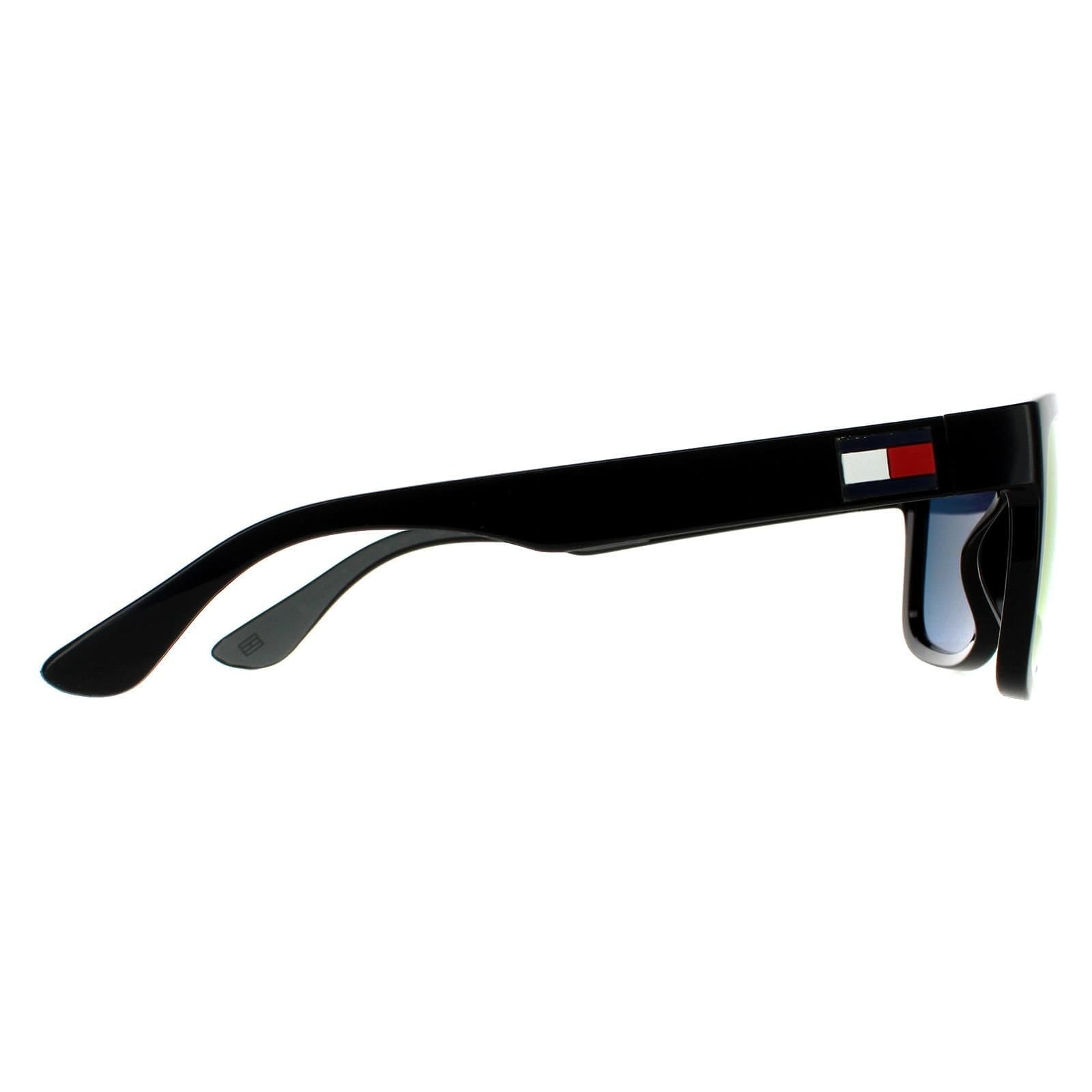 Tommy Hilfiger Tommy Hilfiger Men's Rectangle Black Red Mirror Sunglasses - 4