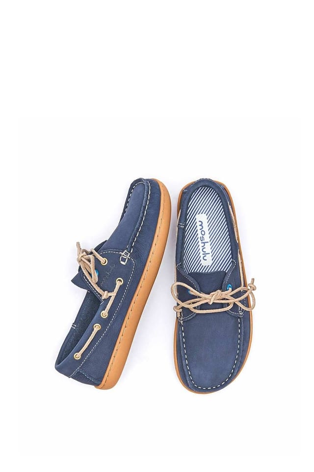 Moshulu Moshulu Women's 'Fowey' Nubuck Boat Shoes in Indigo - 2