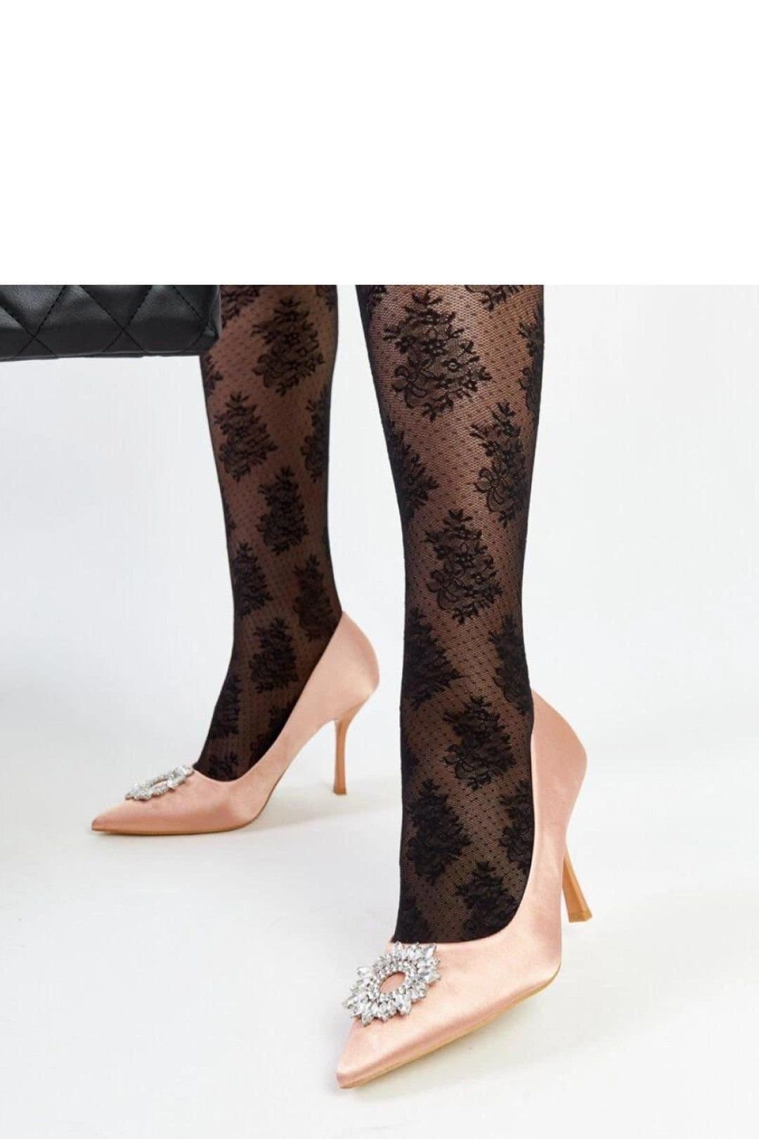 Love Lace Love Lace Women's Rhinestone Satin High Heel Pumps Pointed Toe Slip On Evening in Dusty Pink