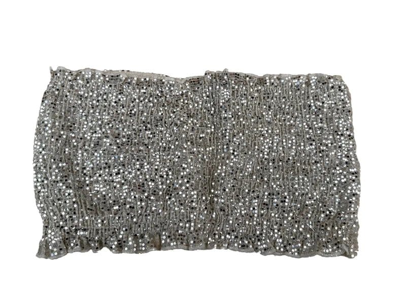 Bershka Silver Sequin Crop Top