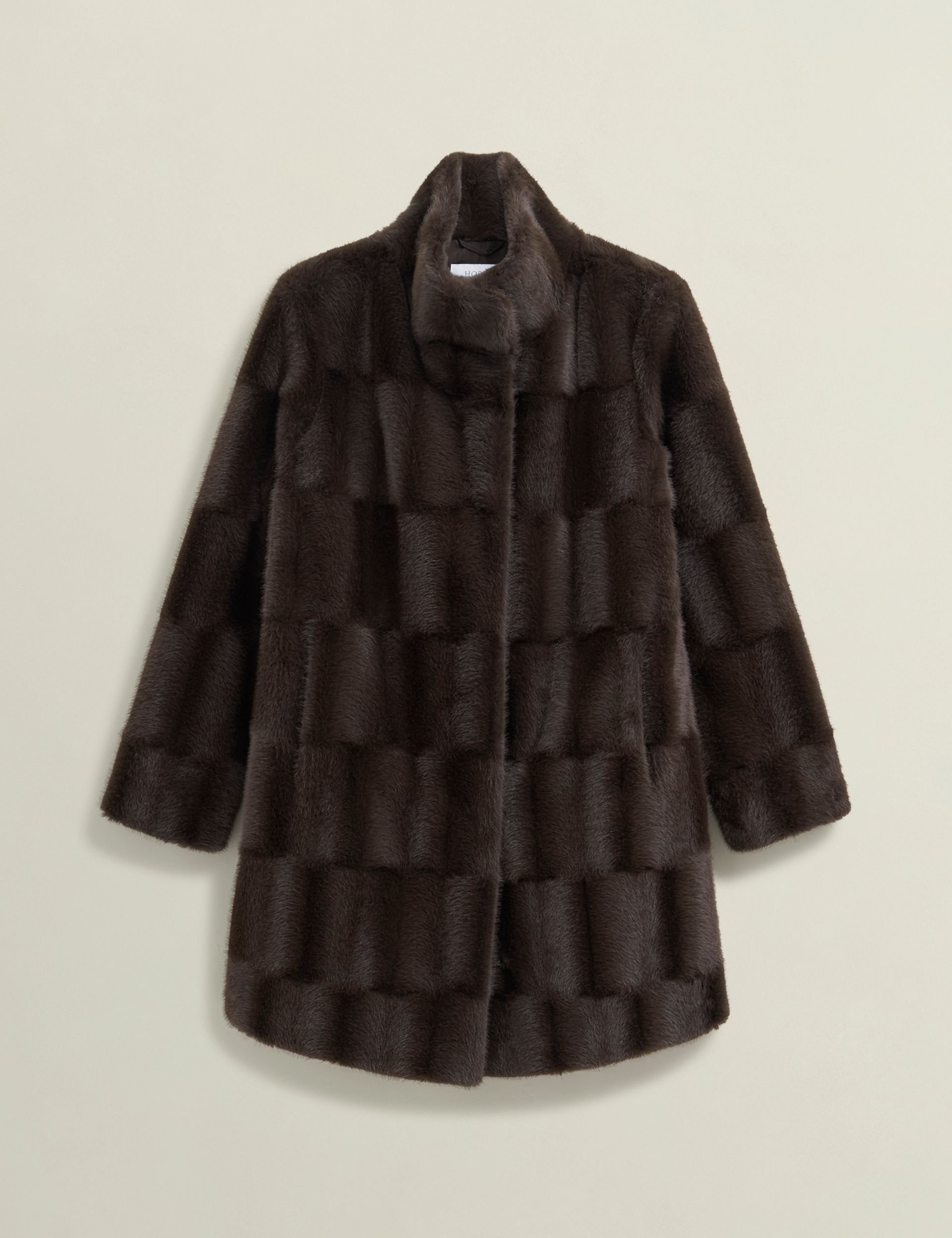 Hobbs London Hobbs London Women's Rosanne Faux Fur Coat in Dark Brown - 2