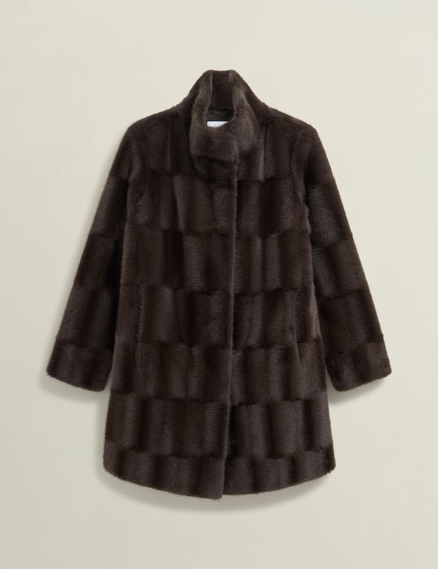 Hobbs London Hobbs London Women's Rosanne Faux Fur Coat in Dark Brown - 2