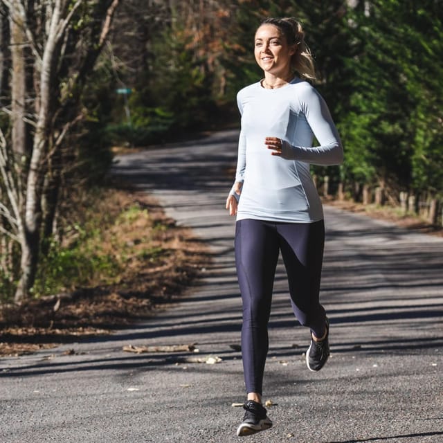 BloqUV BloqUV Women's Regular Fit UPF 50+ Sun Protection Ruched Long Sleeve Top in Light Grey - 3