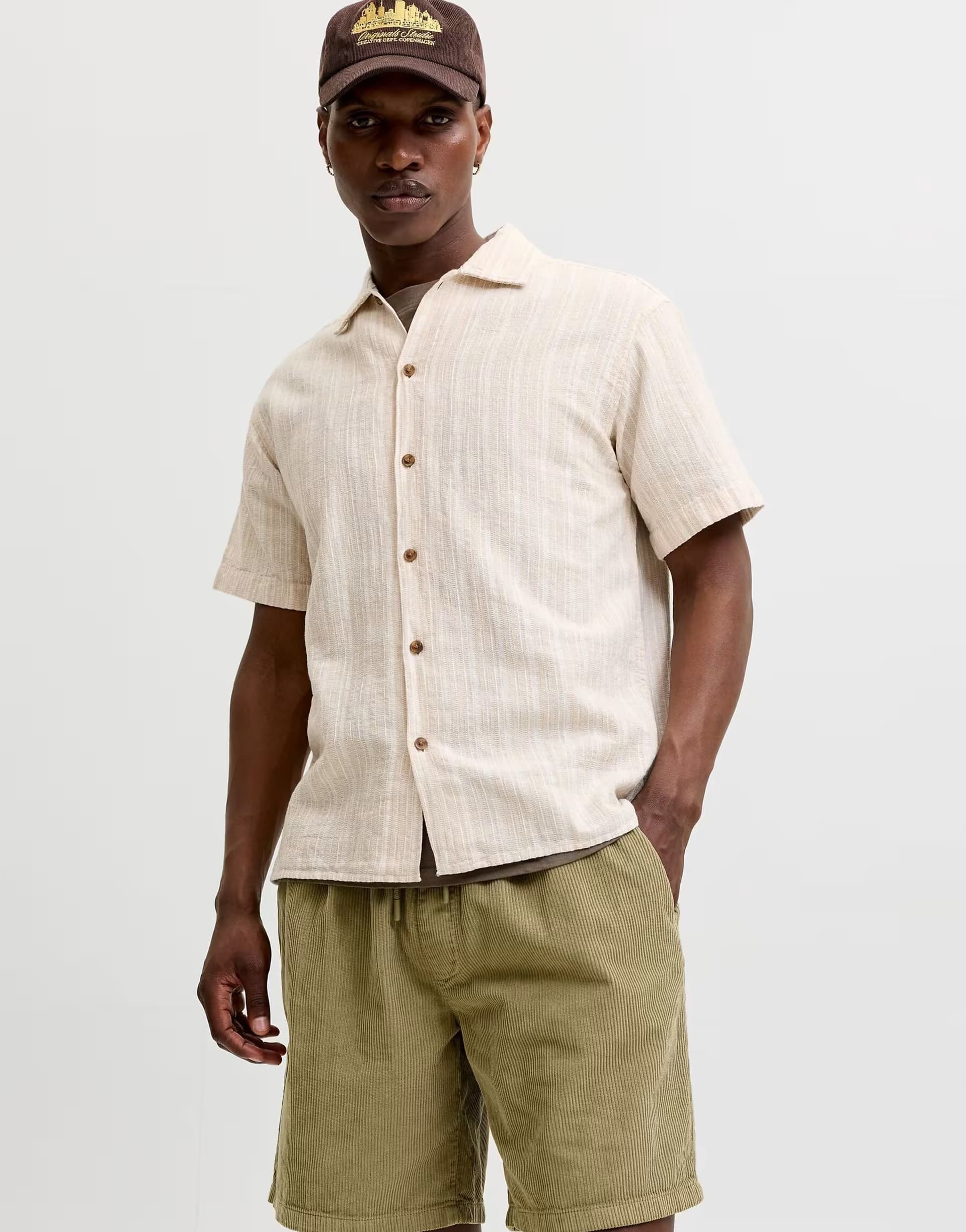 ASOS Jack & Jones Resort shirt in sea pearl