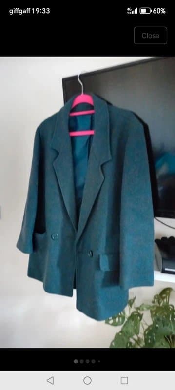 Vintage Dressing C&a canada blue mix size 14 vintage heavy wool type over coat winter blazer jacket warm