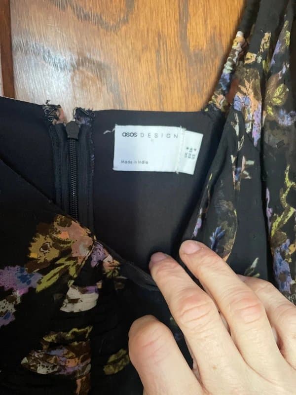 ASOS Asos design ruched puff mini dress floral