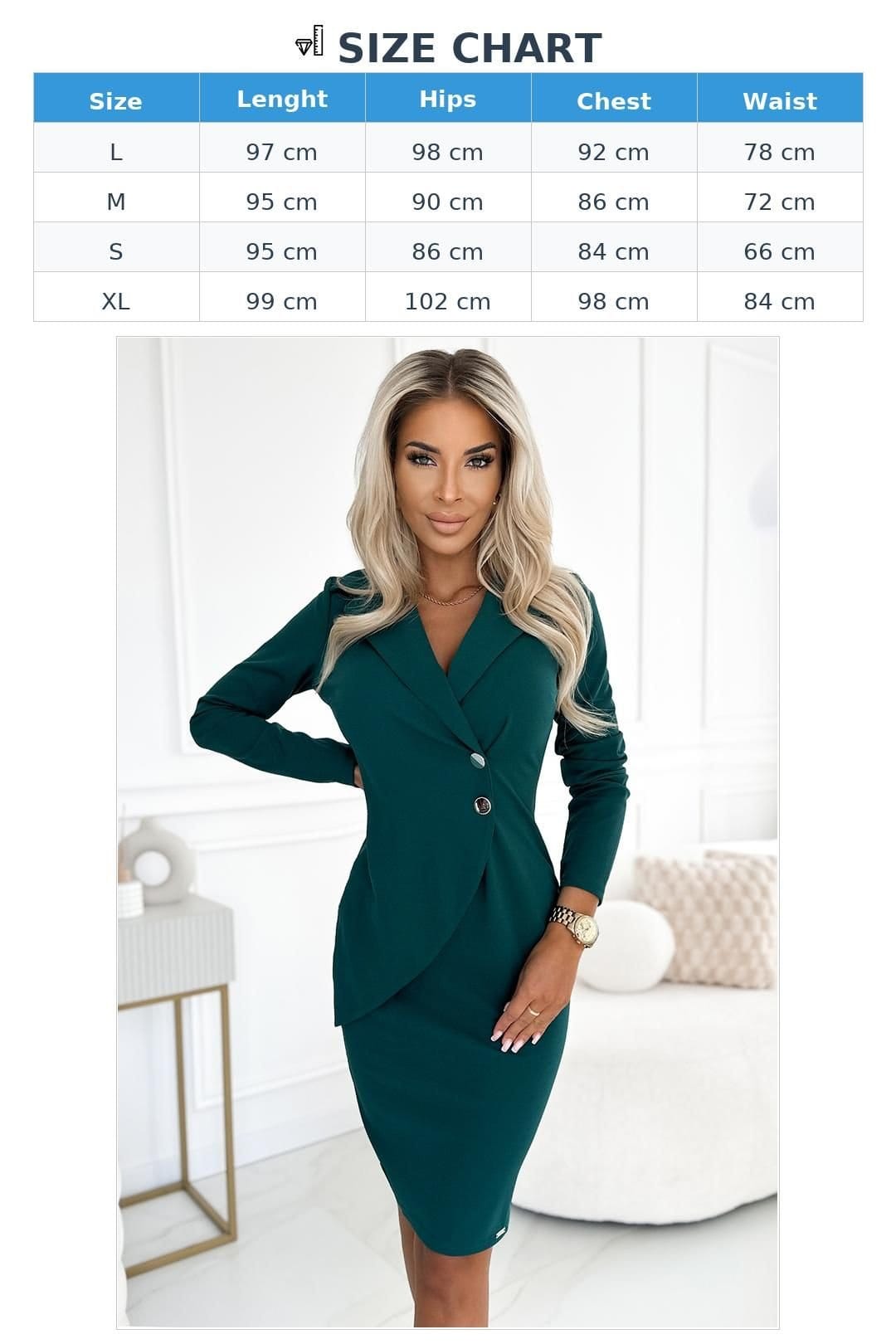 Love Lace Love Lace Women's Matte Stretch Button Collar Day Dress in Green - 4
