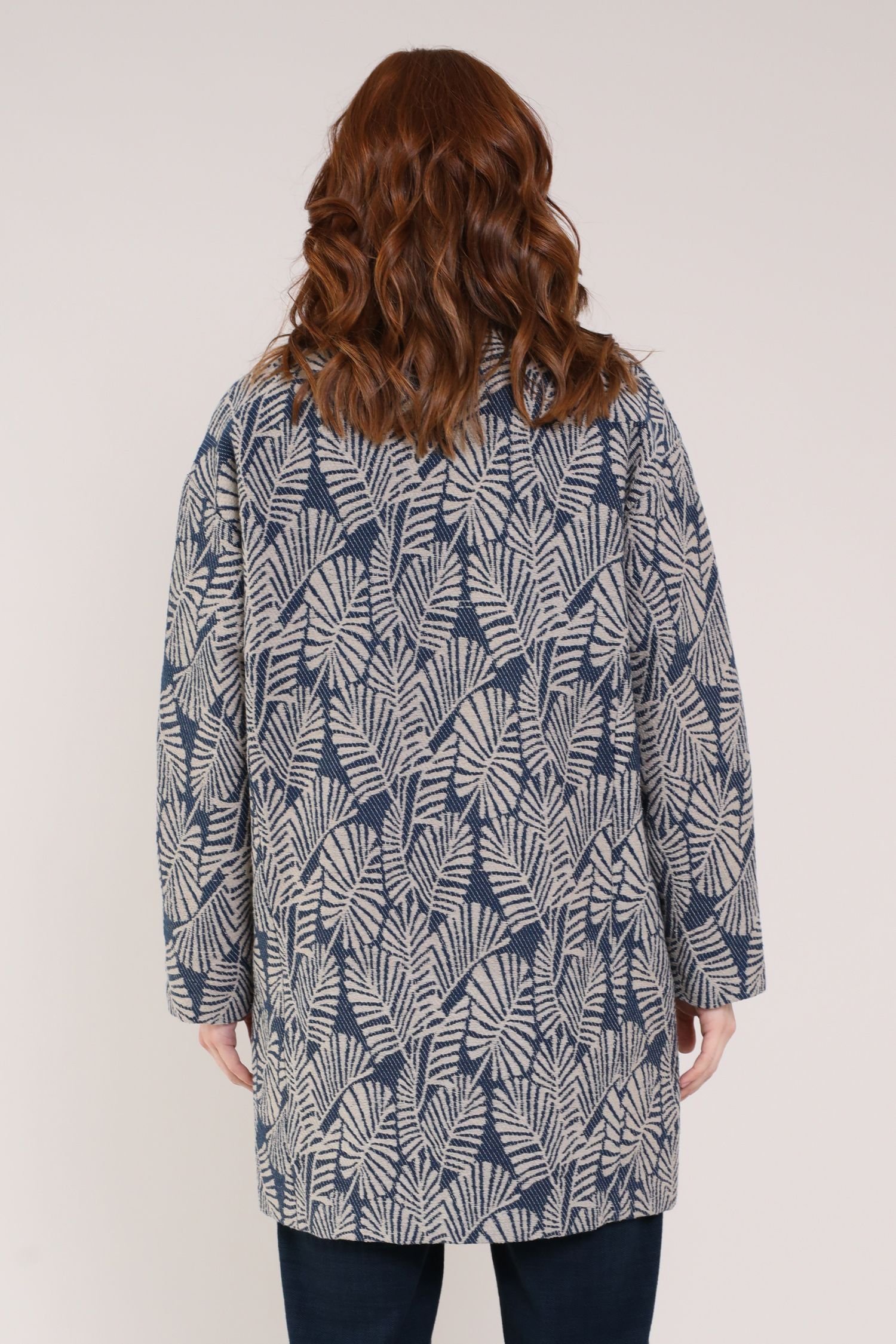 Nomads Clothing Nomads Clothing Women's Cotton Handloom Oversized Coat in Blue - 4