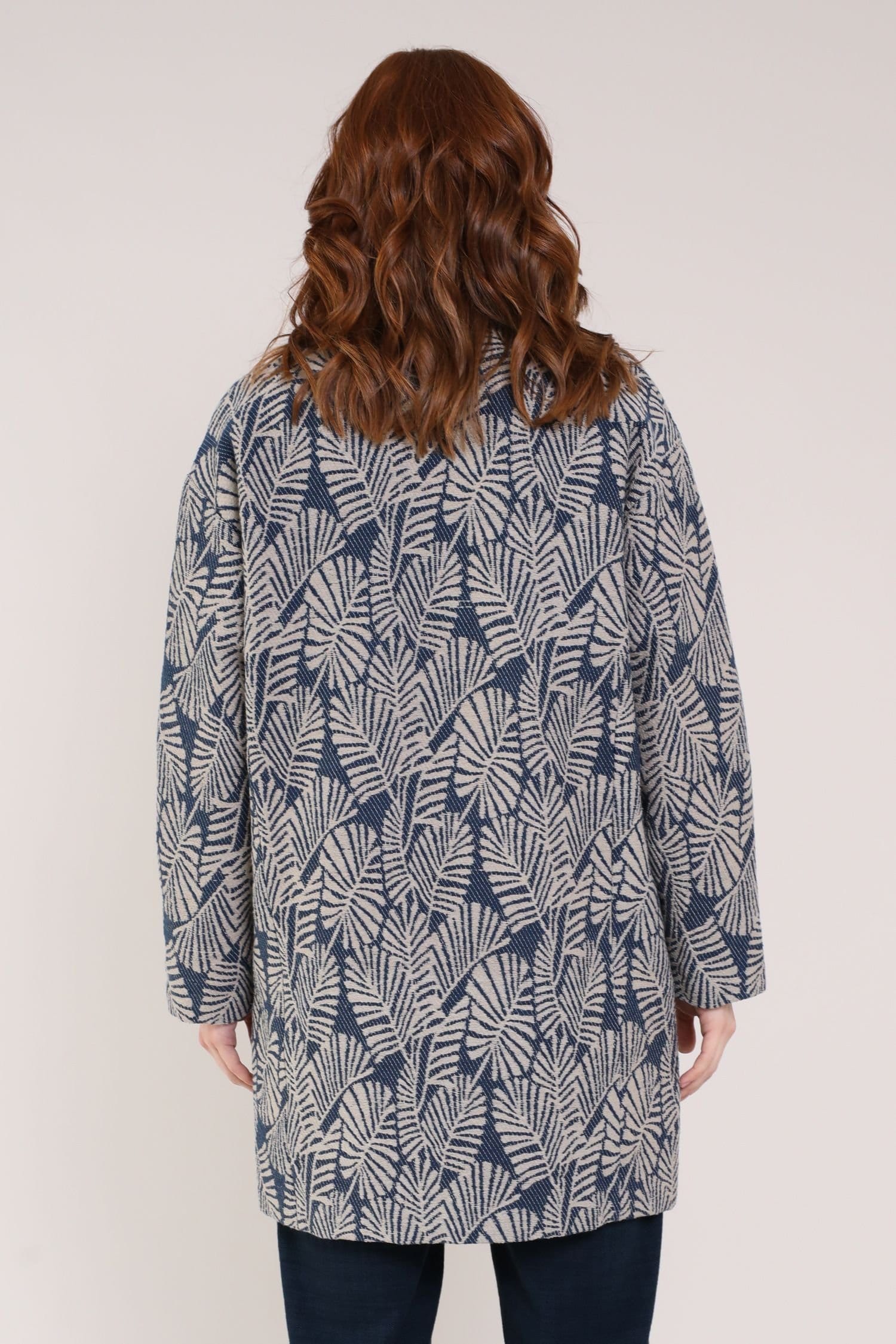 Nomads Clothing Nomads Clothing Women's Cotton Handloom Oversized Coat in Blue - 4