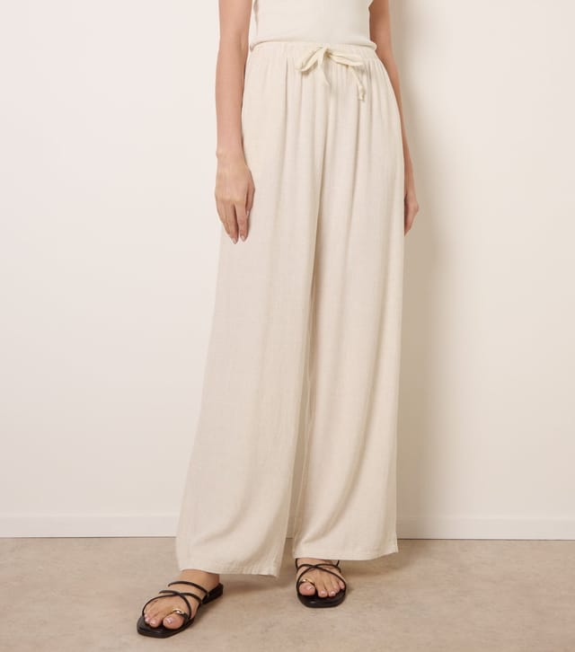 Blue Vanilla Women's Stone Wide Leg Trousers Blue Vanilla New Look - 2