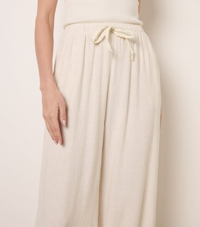 Blue Vanilla Women's Stone Wide Leg Trousers Blue Vanilla New Look - 3