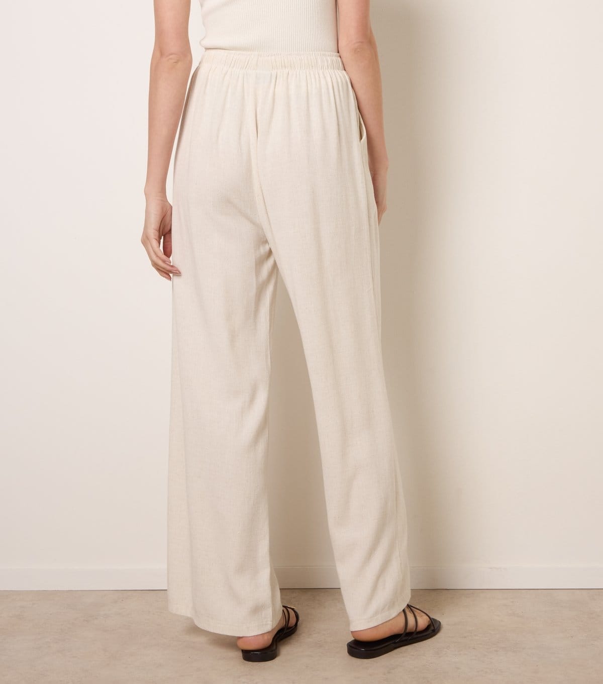 Blue Vanilla Women's Stone Wide Leg Trousers Blue Vanilla New Look - 4