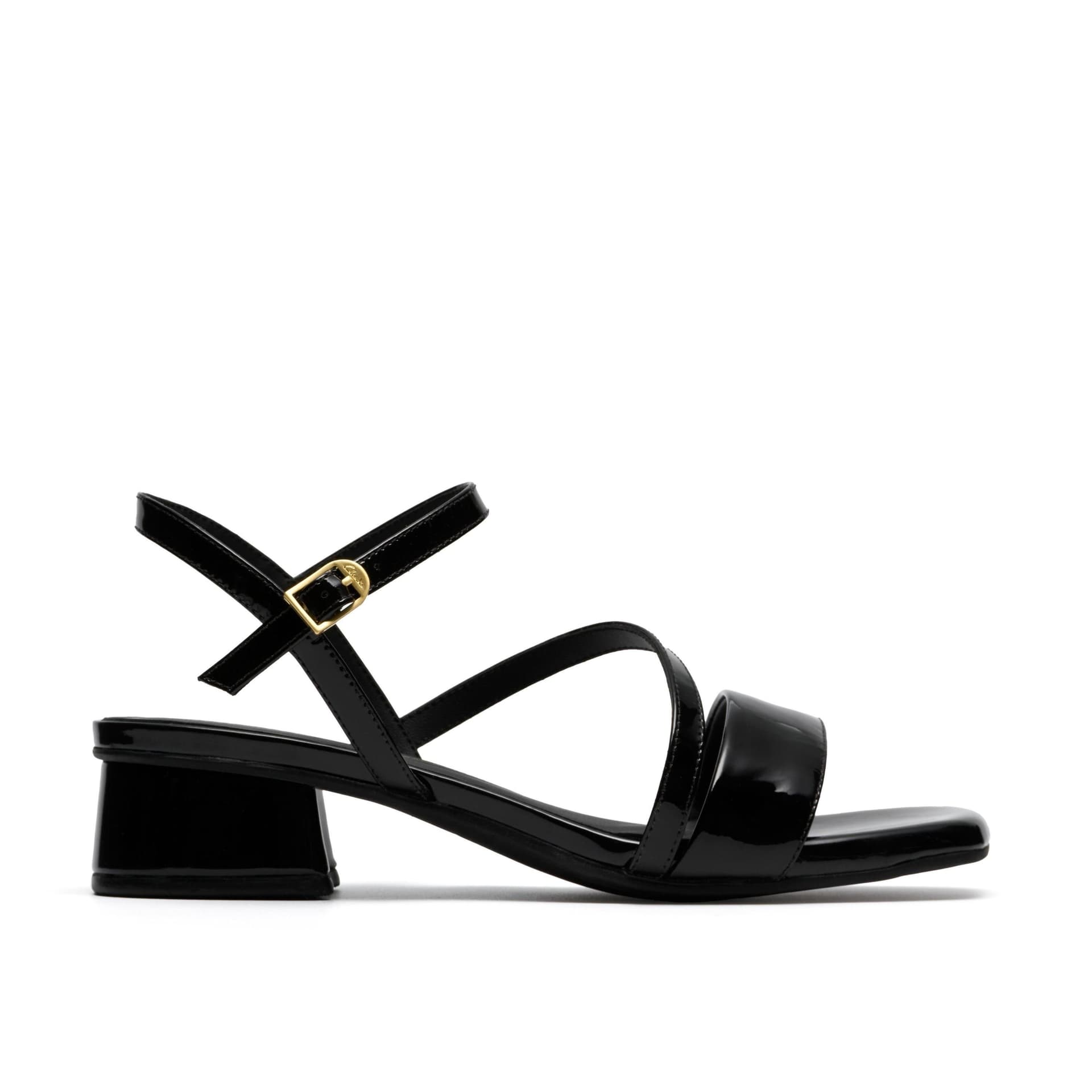 Clarks Clarks Women's Serina35 Strap Black Patent Heeled Sandals